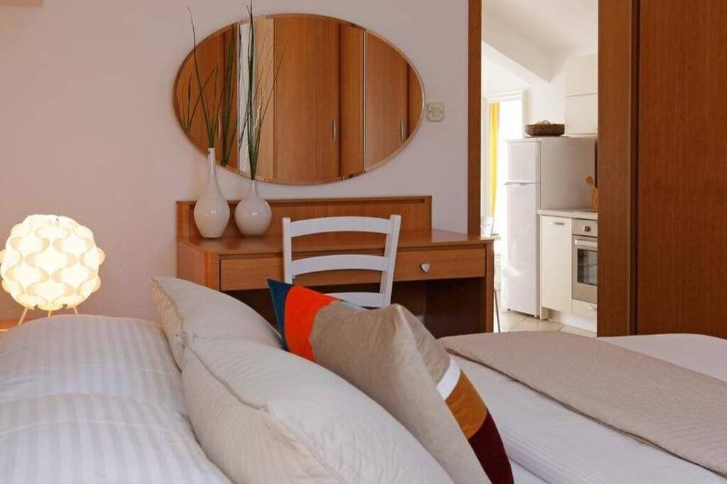 master bedroom with double bed