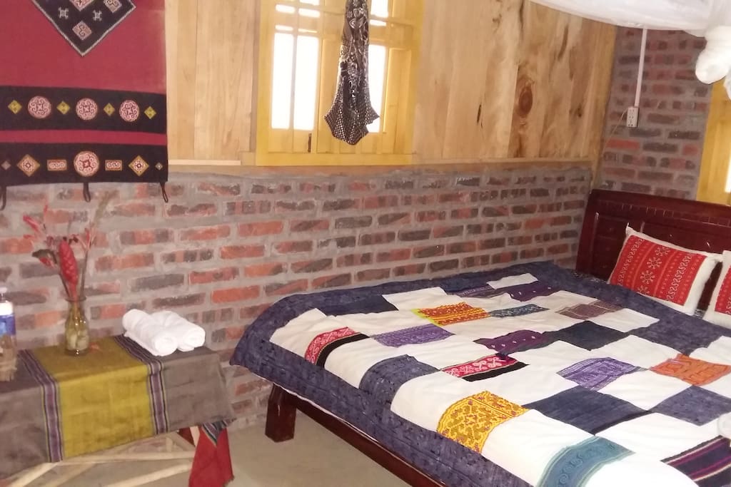 Double room with two window with mountain view
