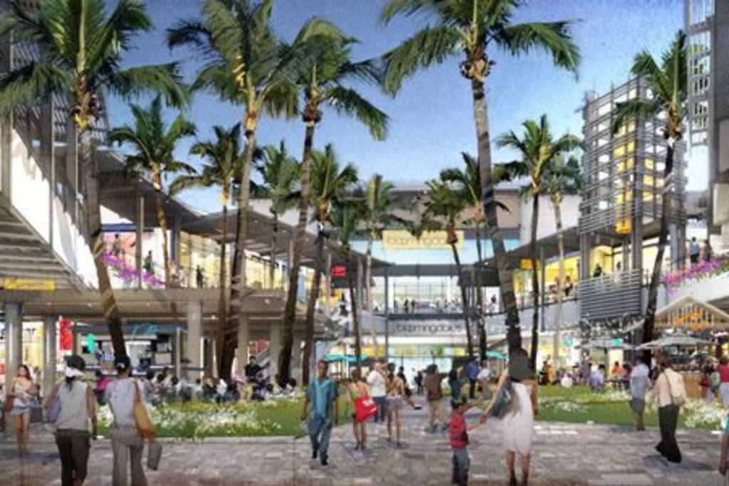 5 minute walk to ala moana mall shopping tours available to Waikele shopping center premium outlets... Jon can drop off guest at mall or local restaurants complimentary between 5 am and 1 pm jon works restaurant job 1 pm to 10 pm daily and 10 pm to 6 am Friday Saturday Sunday