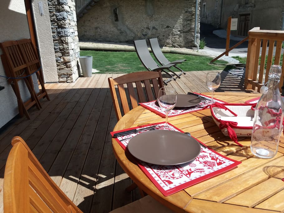Terrasse plein pied et plein sud