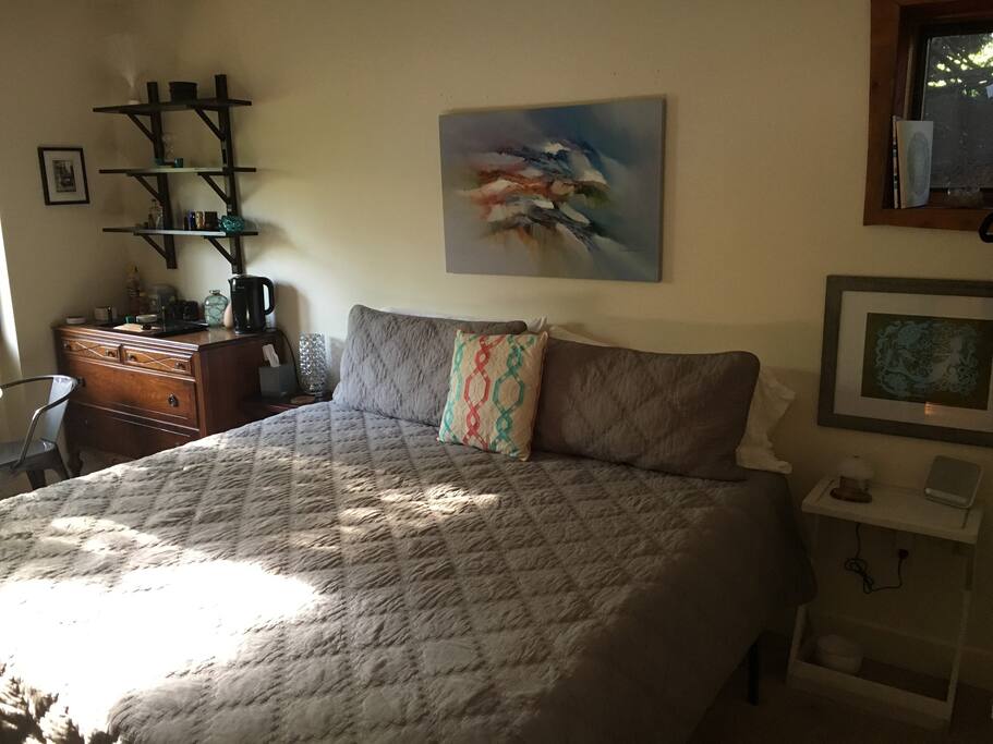 The sun streaming in, while at the same time I have light blocking shades installed should you like to sleep in. See more of the house and my life on IG @thewinstonhouse