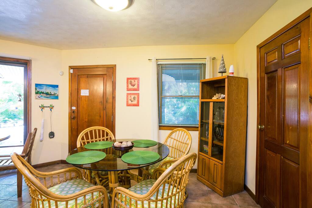 The dining area