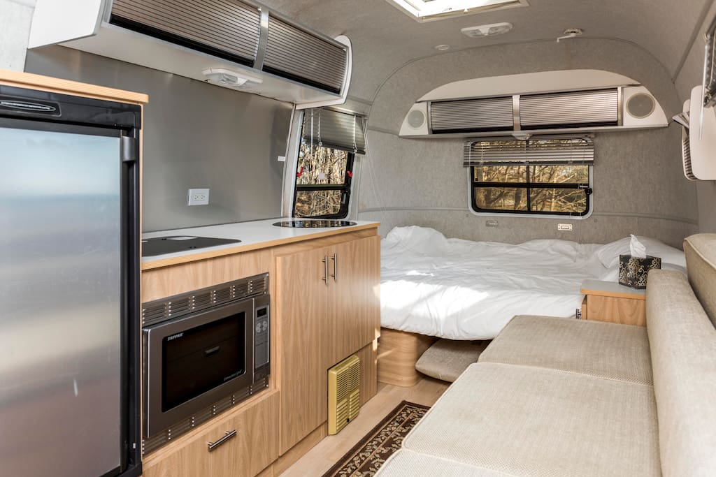 An on-site Air Stream Trailer sleeps an additional 2 guests!