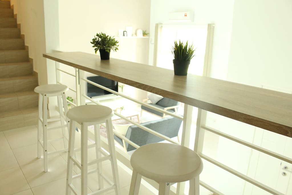 Bar table at living room for chilling