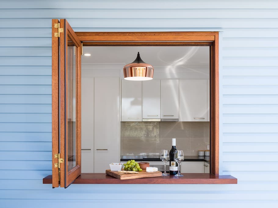 Kitchen servery window