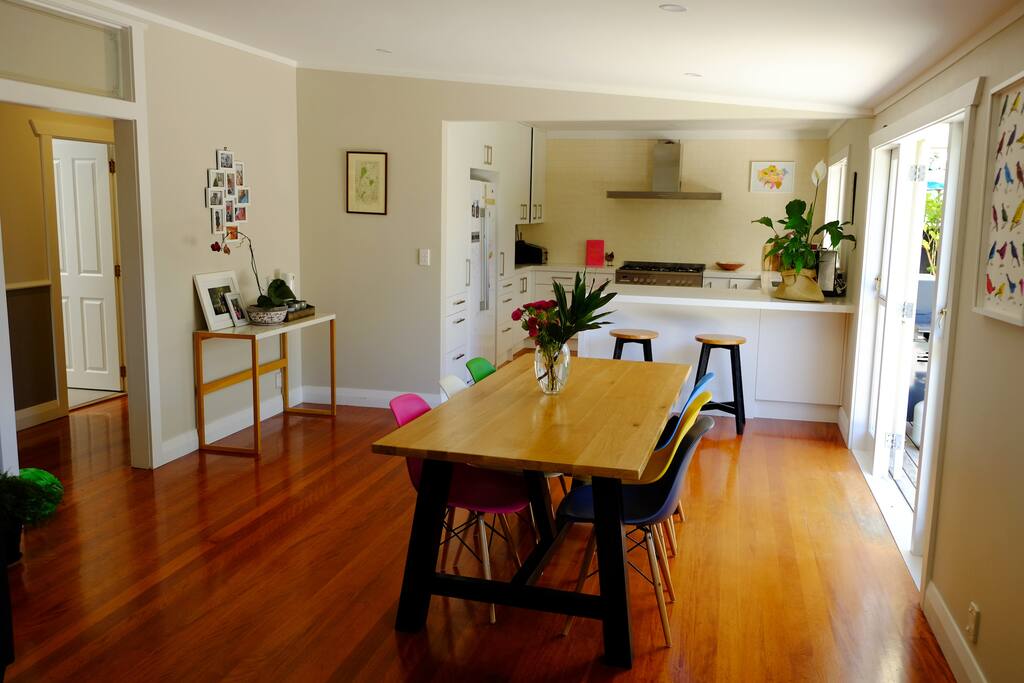 Spacious, light and fresh indoor dining