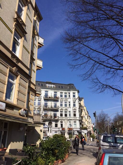 you will join the room with the balcony in the white building, it´s on the 4th floor, no lift