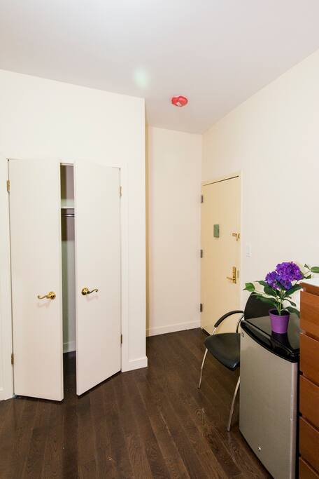 Bedroom 1 with Private Entrance, Refrigerator (And Inner Room)