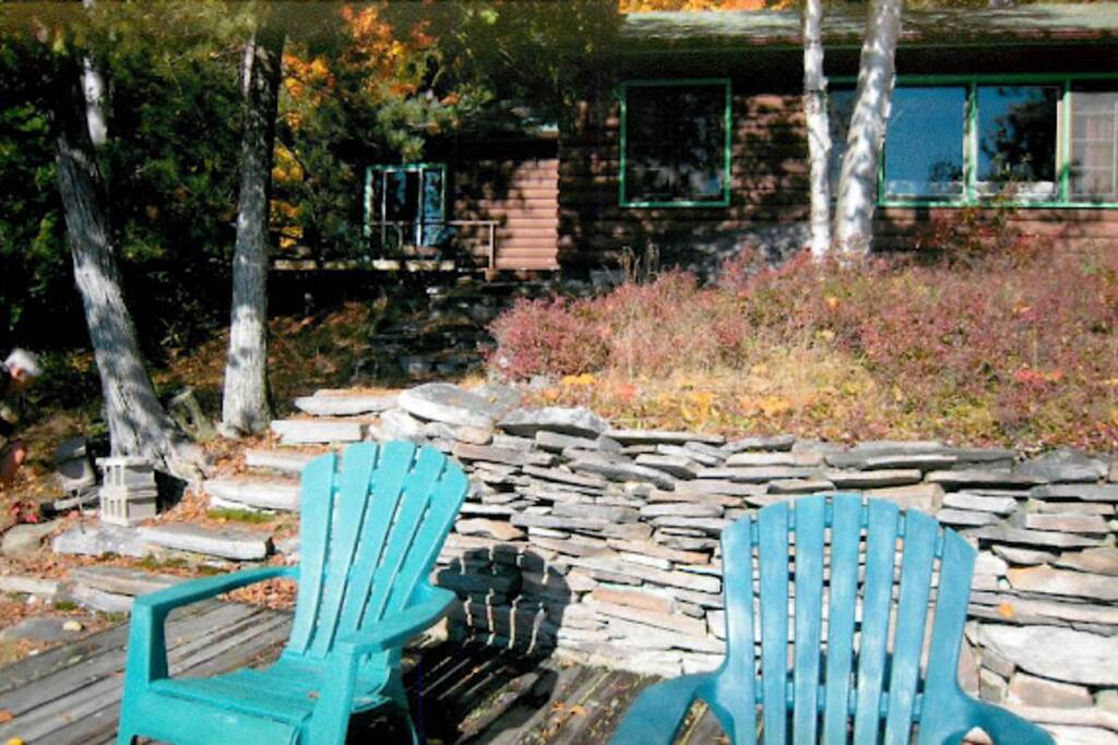 View from deckchairs