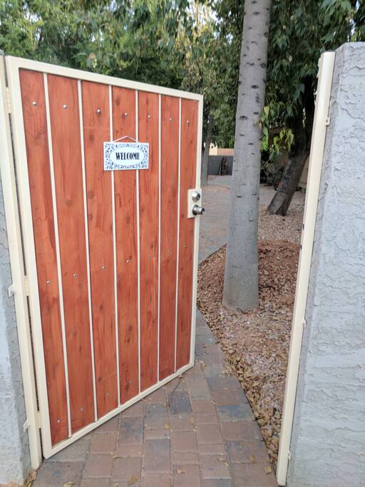 Entrance and private courtyard. Welcome to our rental!