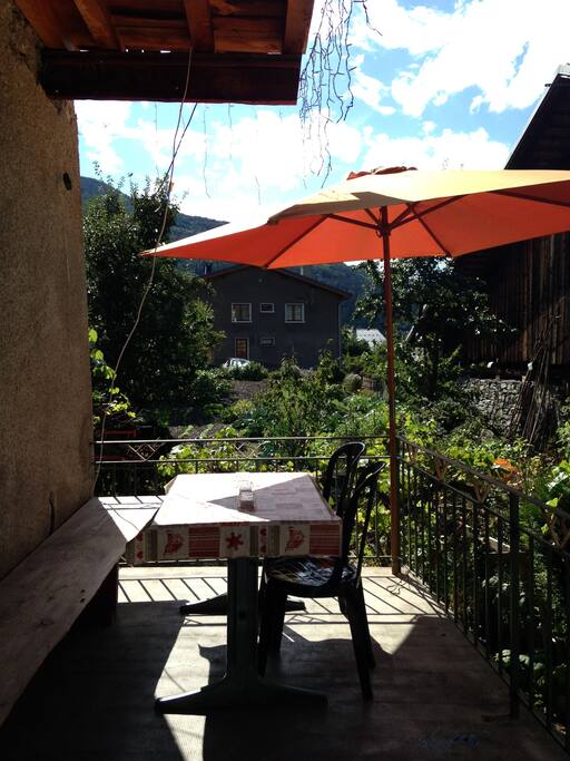 sunny outside terrace