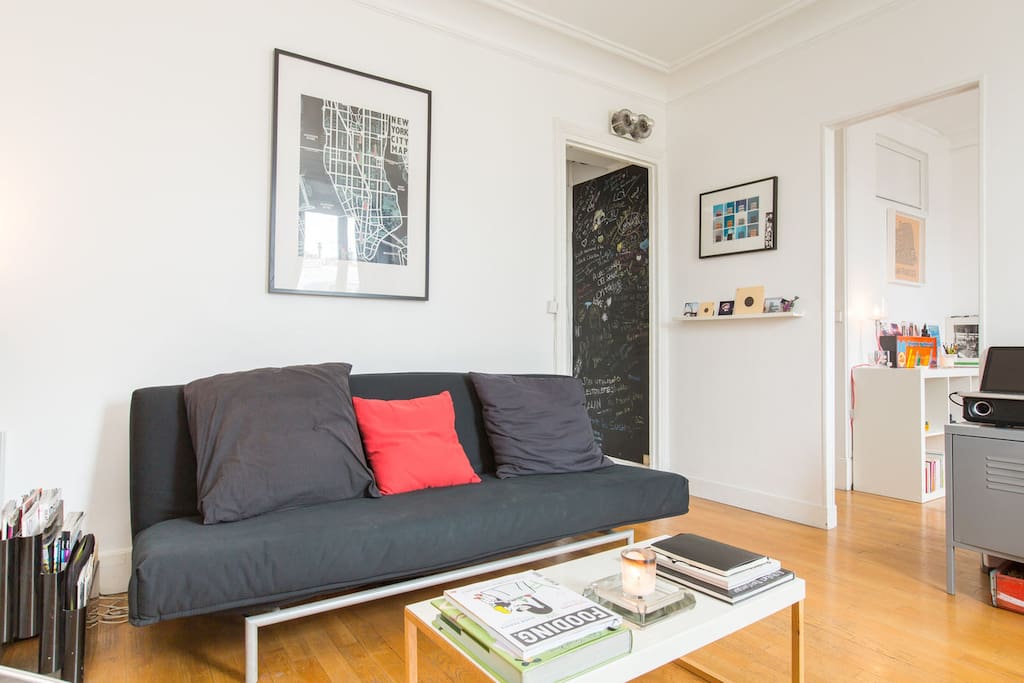 The living room with a Sofa available to host 4 people