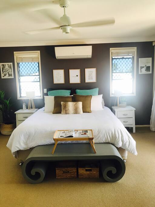 Main bedroom with king sized bed