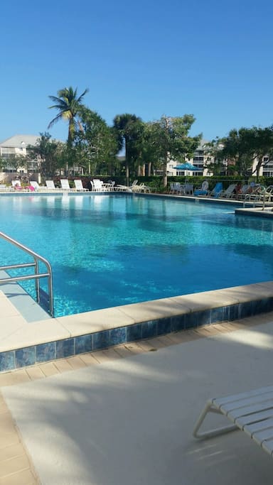 large heated pool