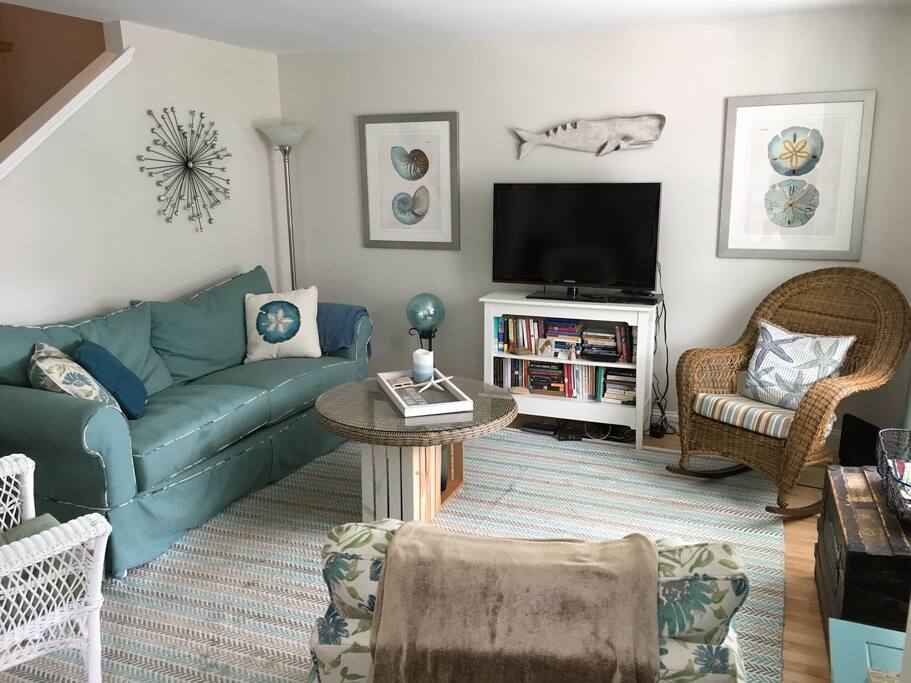Cozy, comfortable living area with TV, Netflix, And DVD player