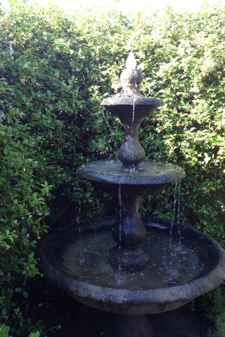 Water fountain in courtyard