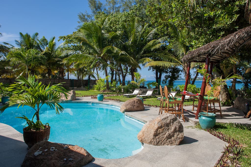 Pool area in front of the terrace