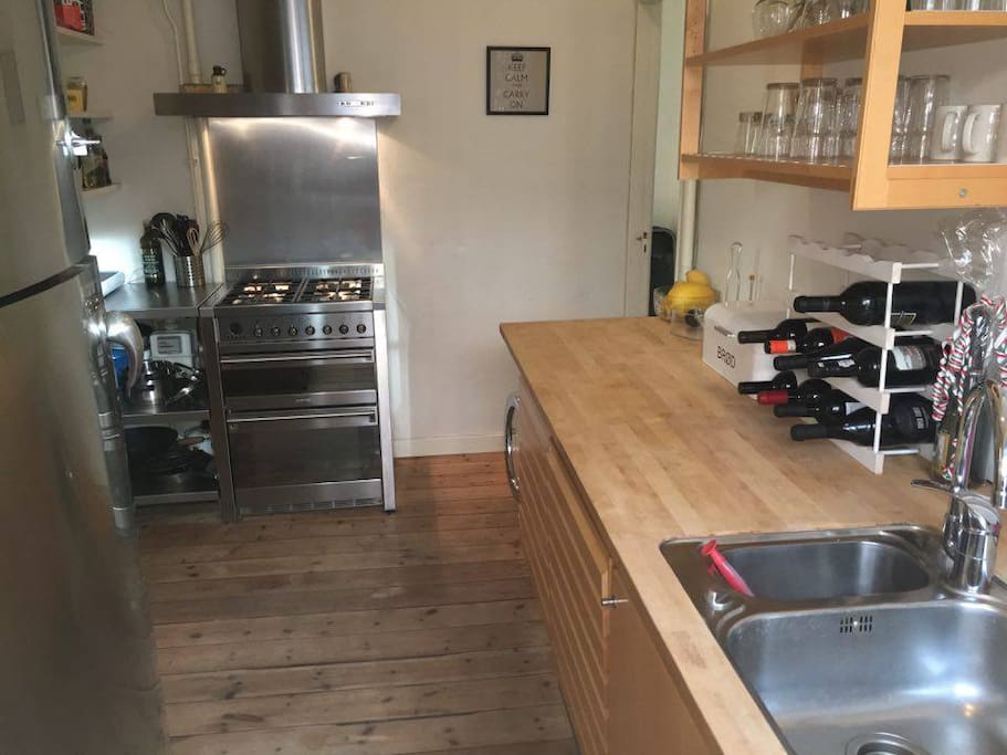 Kitchen with gas and stove
