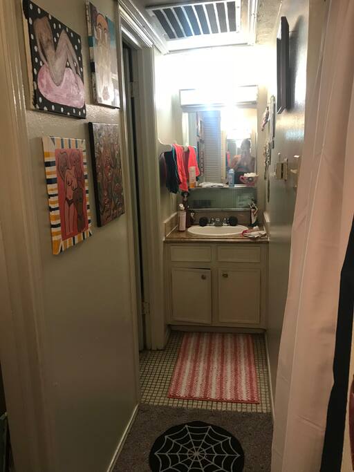 Hallway to bathroom