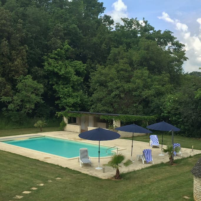 The pool and pool bar (pool available May-Sept)