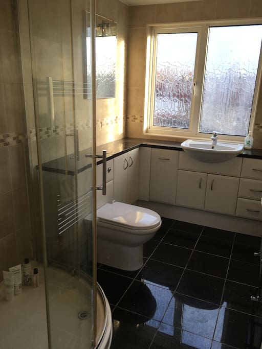 Private bathroom with shower