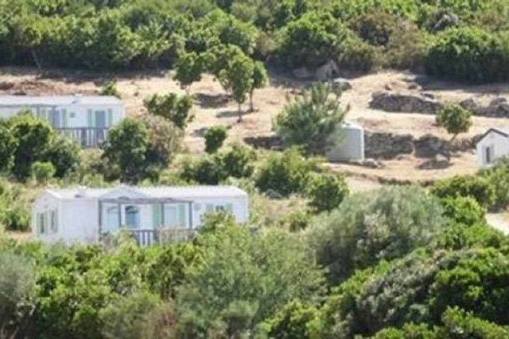 6 mobile-homes espacés sur la colline