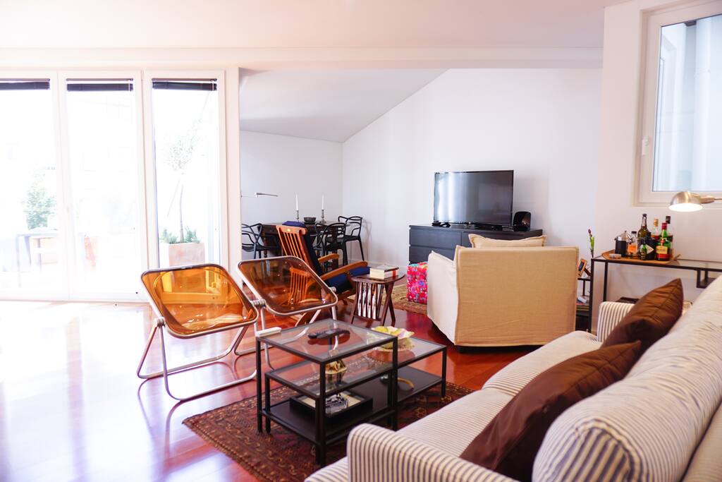Living Room - equipped with Cable TV, WIFI, AC and heating.