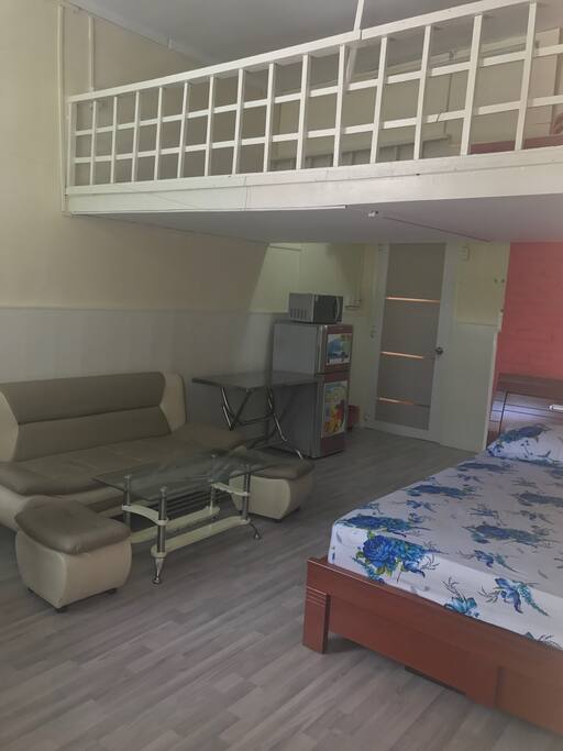 A loft above for your little children to sleep