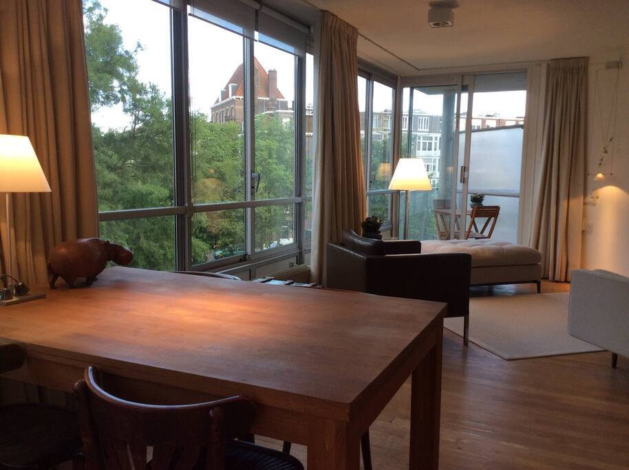 There is a lot of natural light coming through the window