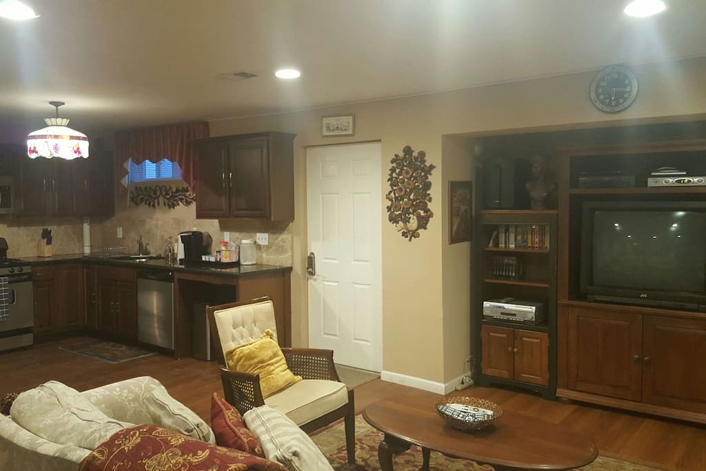 Enter into the kitchen/living room area