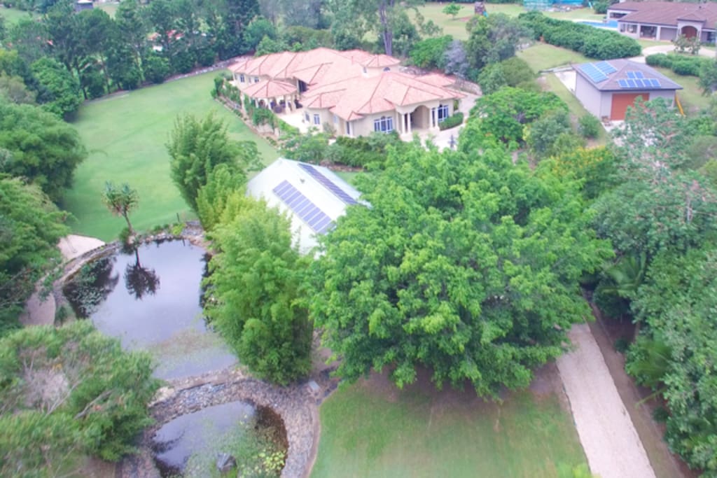 Bird's eye view of the property.