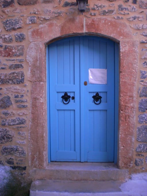 The main entrance door