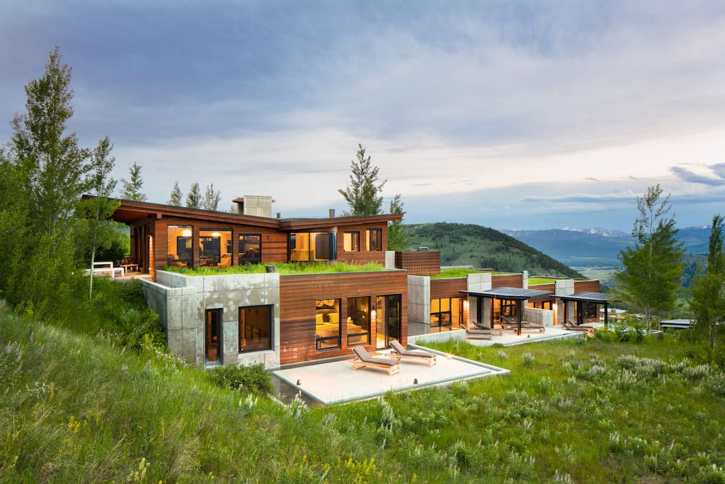 This 5-bedroom home sits on a hill with gorgeous views of the Tetons. Yes, it's time to relax.