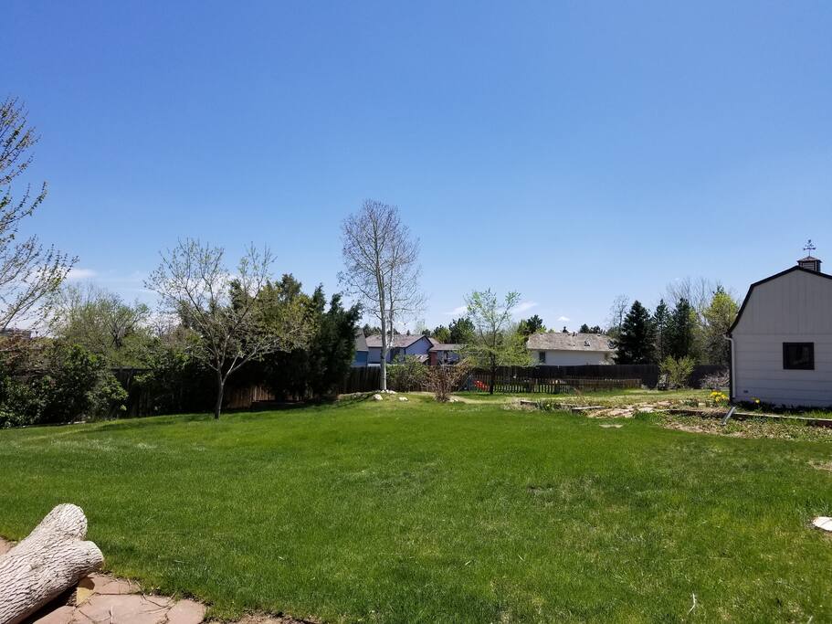 Backyard backs to Willow Creek Trail