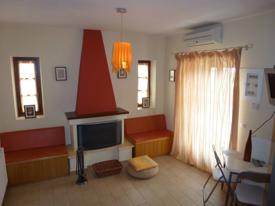 Living room area on middle floor.