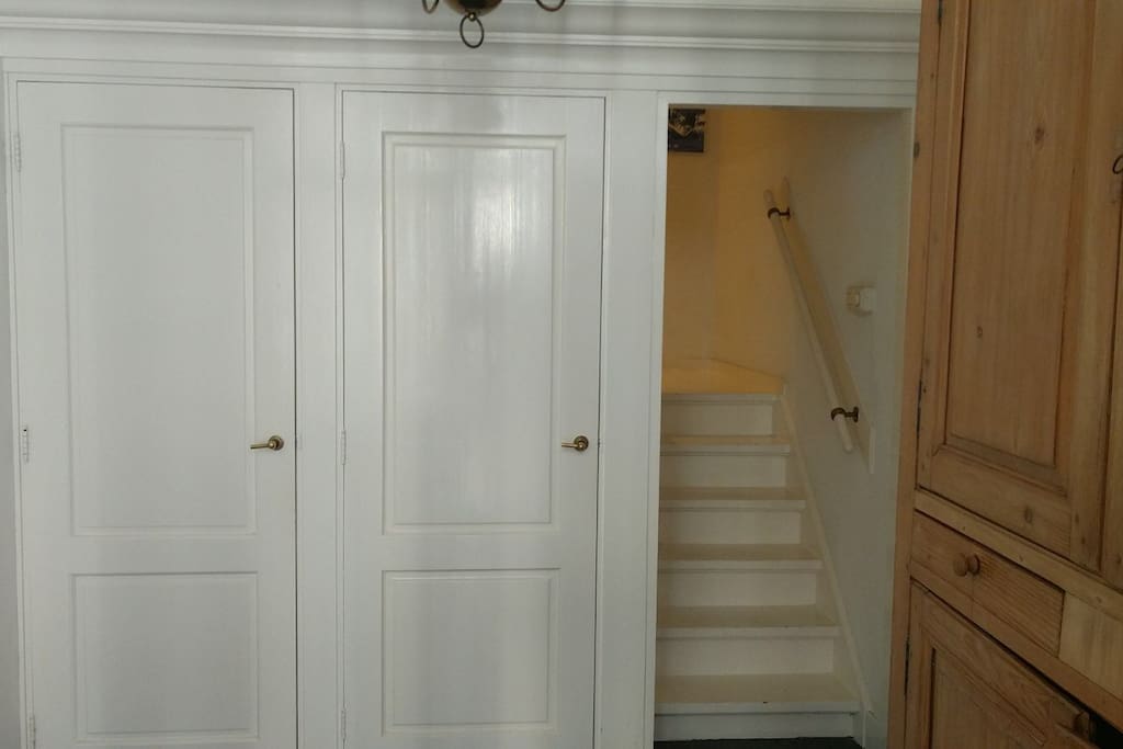 When you arrive in our hallway you can go straight up To the first Floor where the rooms are stated