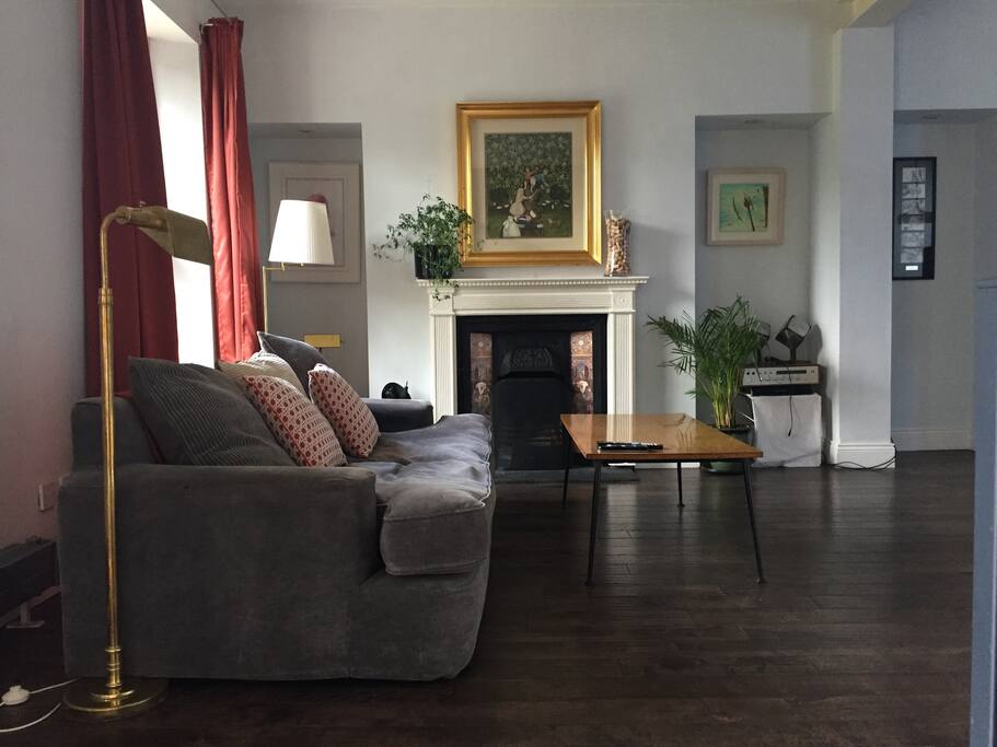 Living room /open fire/lare sofa