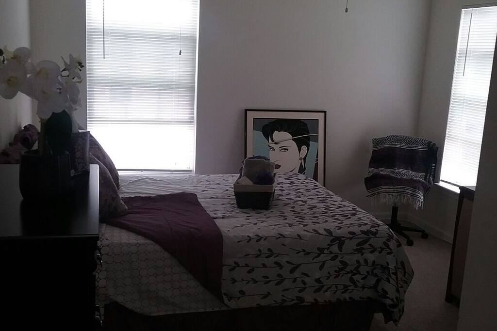 Bedroom sleeps 2, additional mattress can be added to sleep a 3rd person.