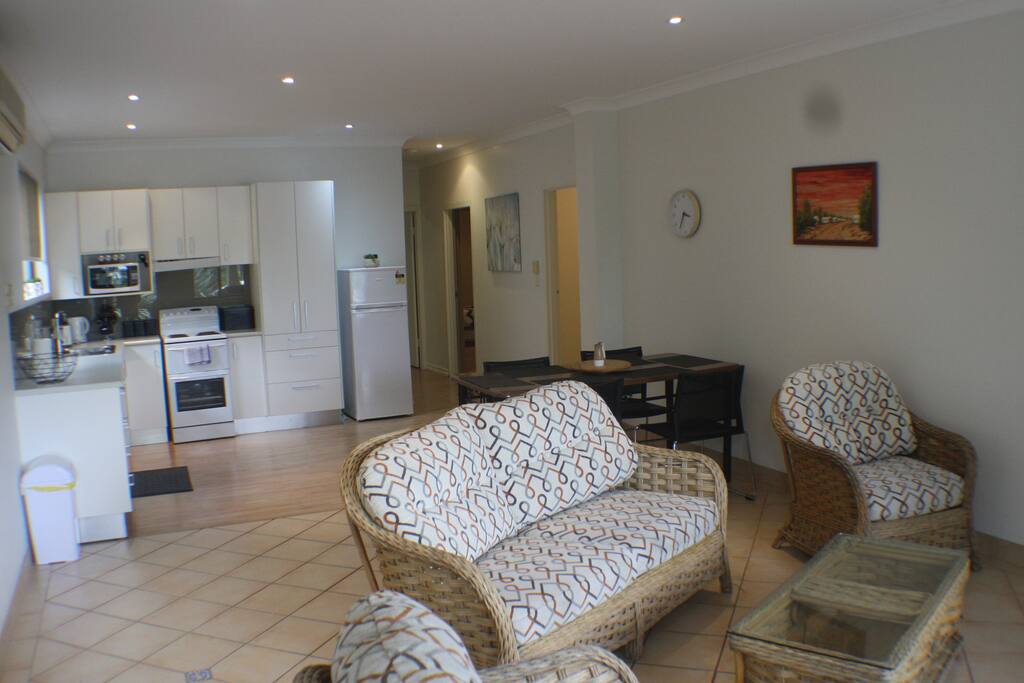 Lounge and kitchen area