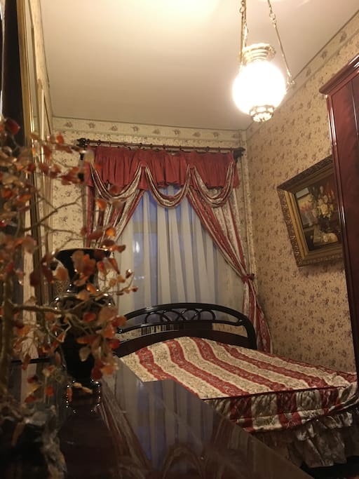 1st bedroom with unique decoration