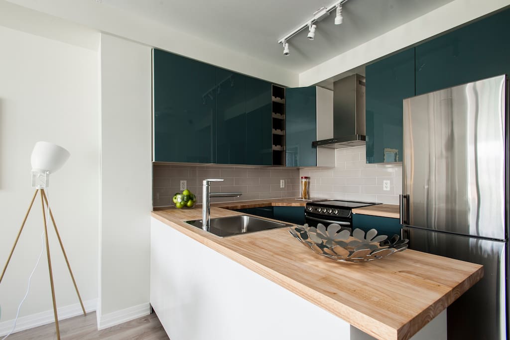 Real butcher block counters