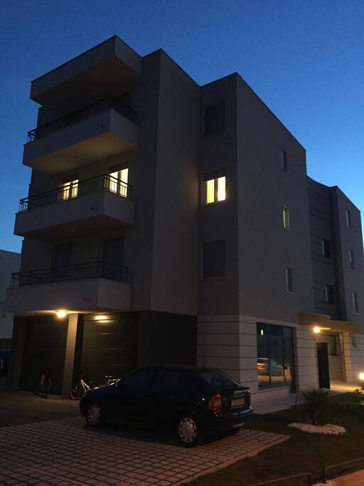 Apartment has windows on all building sides.