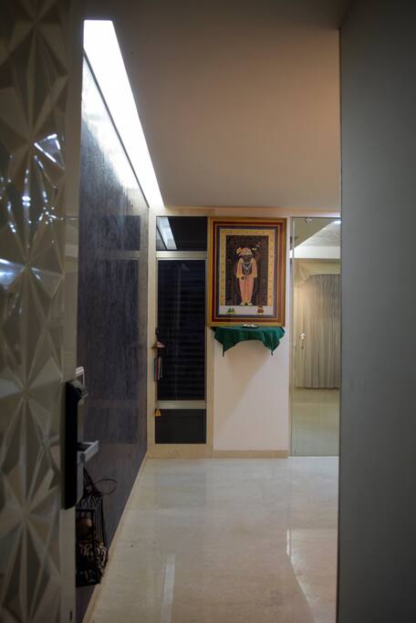 The entrance - door and passage into the house