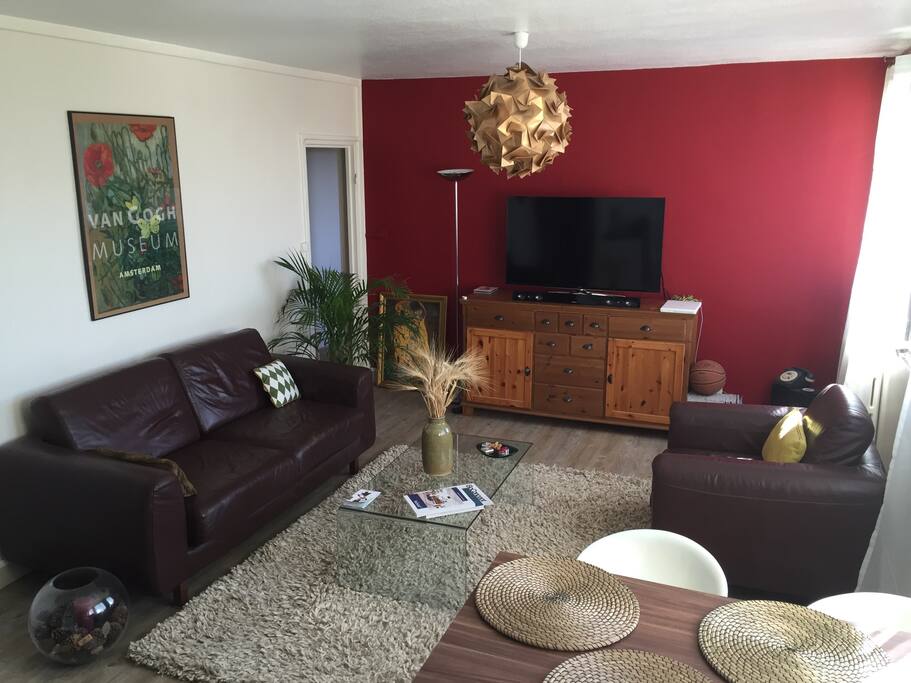 My cosy living room. I provide High speed WIFI and access to lot of TV Channels