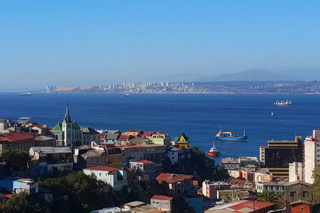 Vista desde la terraza privada del departamento