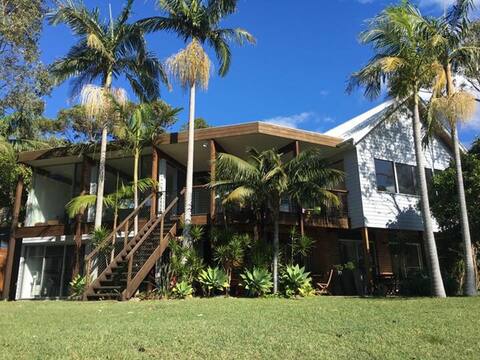 Architectural home next to beach & creek