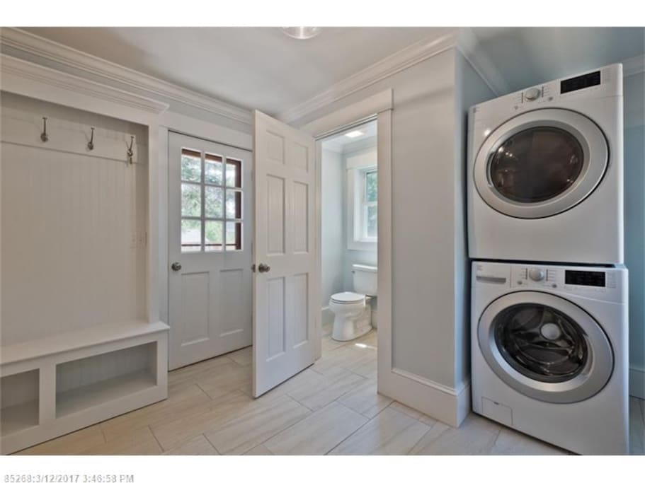 Full laundry and half bath