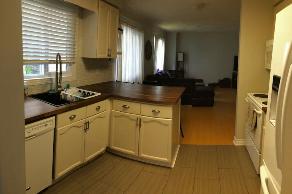 Open concept kitchen/living area (shared)