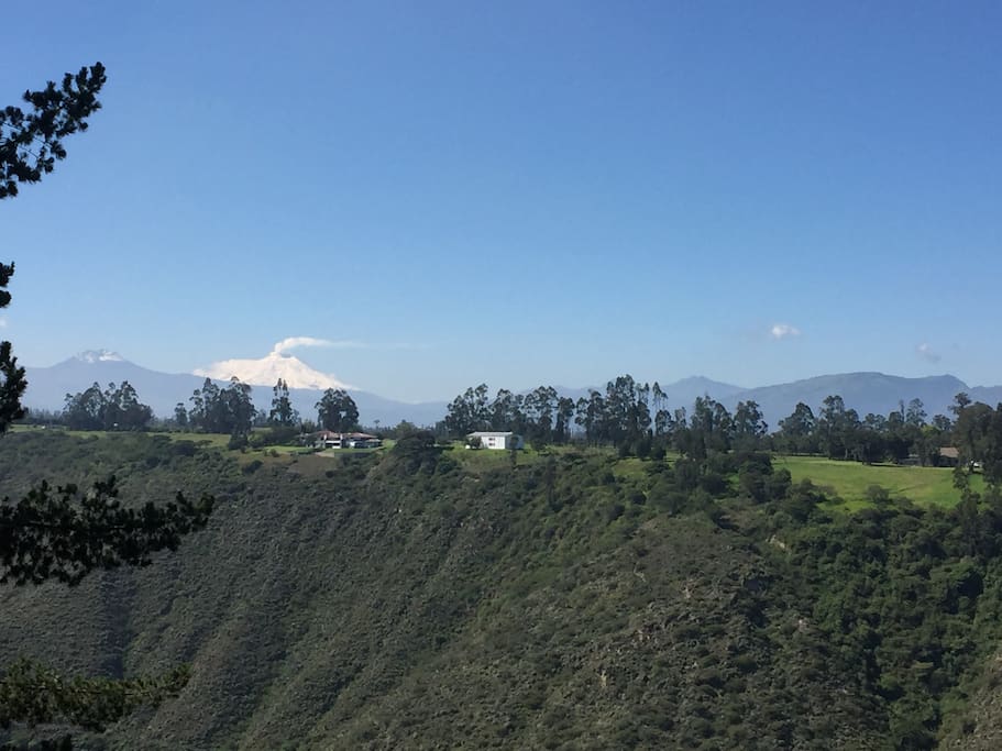 Surrounded by volcanoes and nature