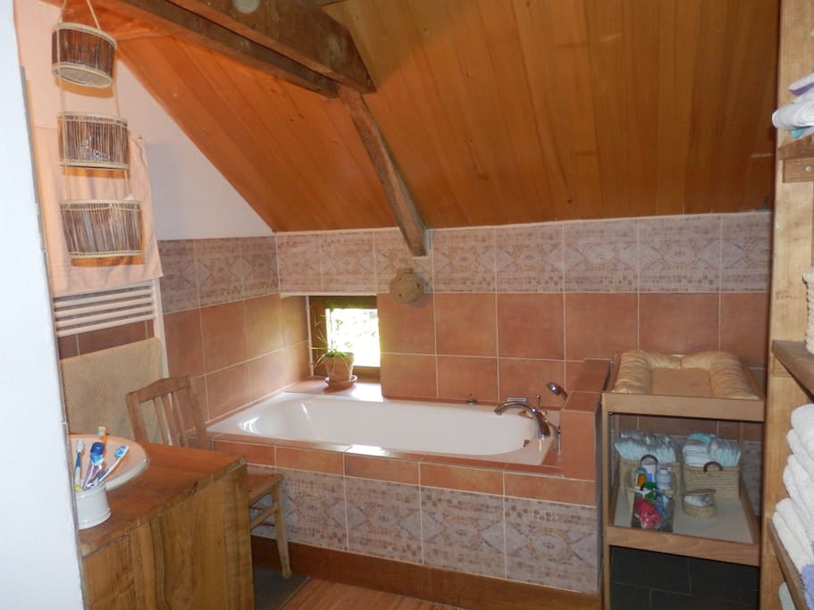 Salle de bain avec WC disponible pour les locataires uniquement